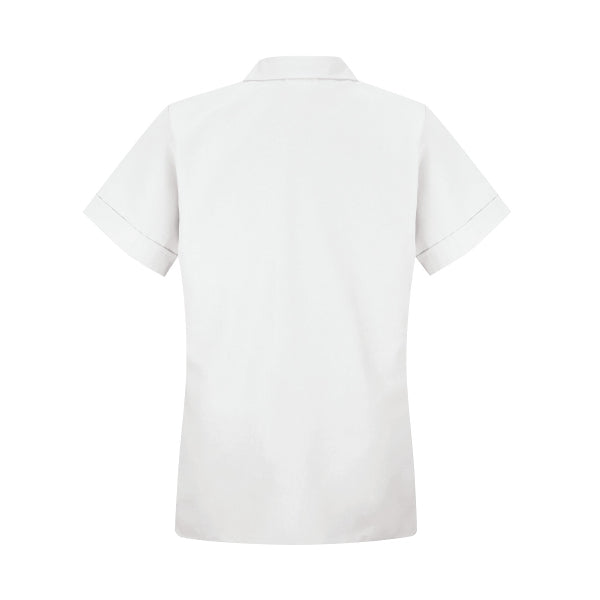 Women's Short-Sleeve Loose Fit Smock - TP23 - White