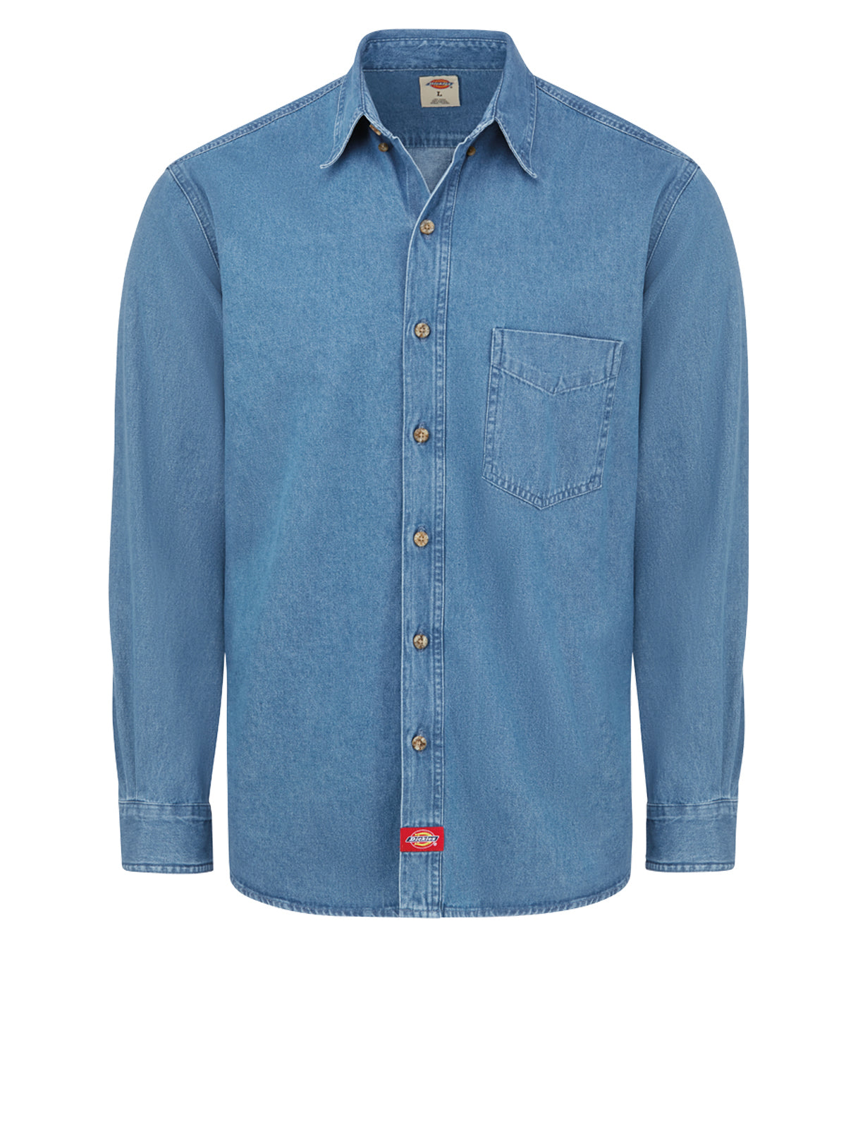 Men's Denim Long-Sleeve Work Shirt - WL30 - Stonewashed