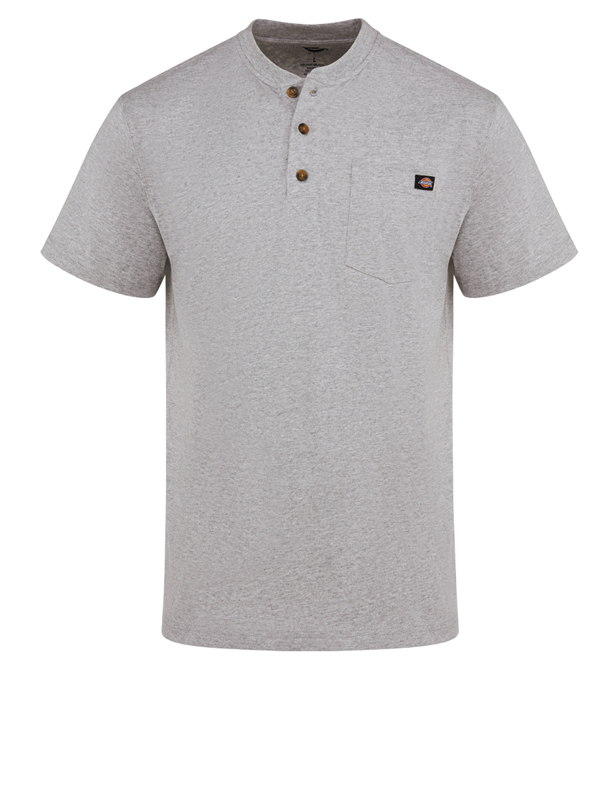 Men's Short-Sleeve Traditional Heavyweight Henley - WS51 - Heather Gray