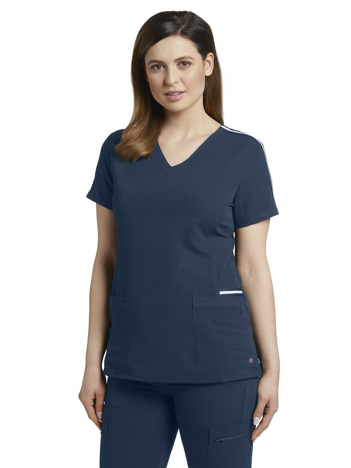 Women's V-Neck Top - 754 - Navy