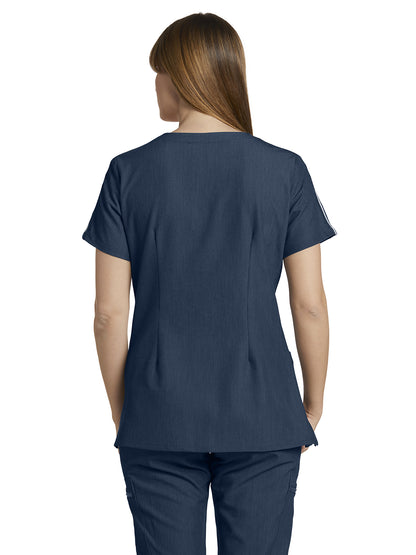 Women's V-Neck Top - 754 - Navy